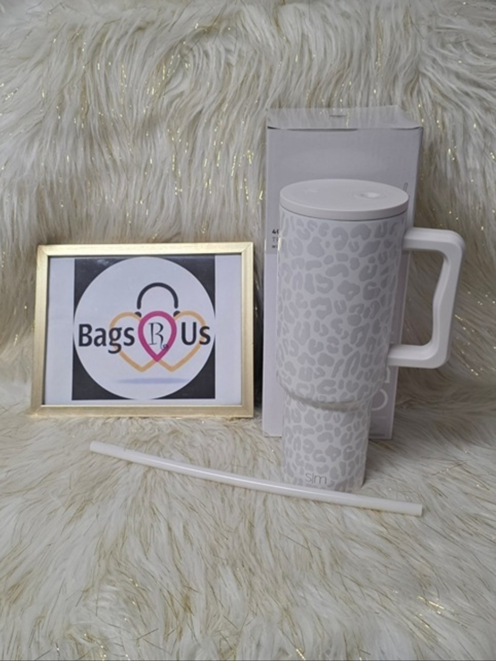SIMPLE MODERN 40 OZ TREK TUMBLER CREAM LEOPARD NEW IN BOX FAST SHIP